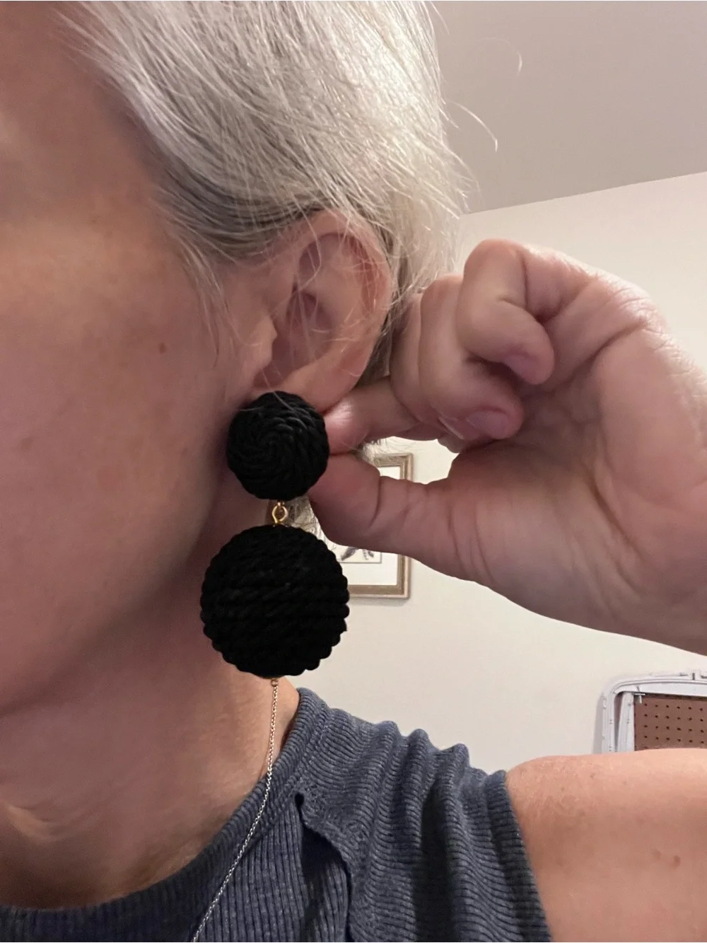 Tuckernuck Black Rope Double-Drop Earrings